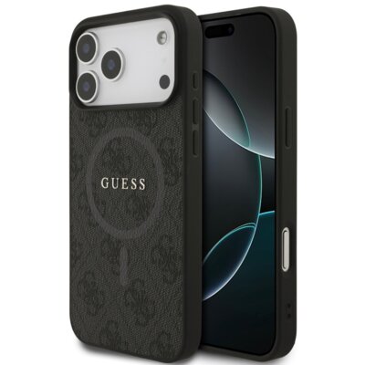 Etui GUESS 4G Ring Classic Logo MagSafe do Apple iPhone 17 Pro Max Czarny