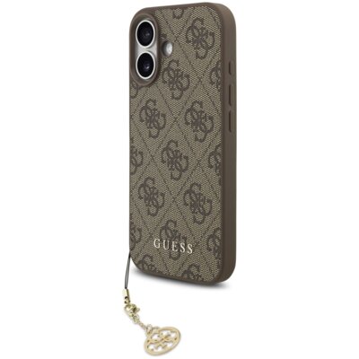 Etui GUESS 4G Charms Collection MagSafe do Apple iPhone 17 Brązowy