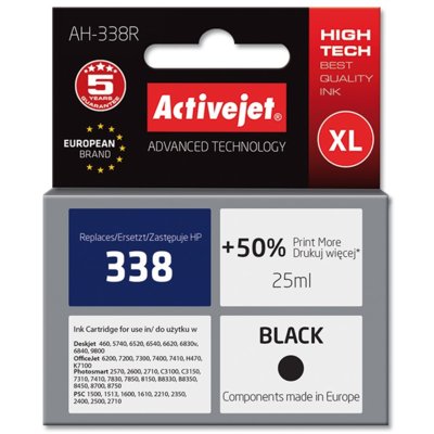 Tusz ACTIVEJET do HP 338 C8765EE Czarny 25 ml AH-338R