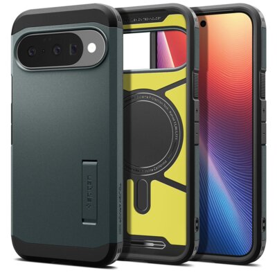 Etui SPIGEN Tough Armor Mag MagSafe do Google Pixel 10 / 10 Pro Ciemnozielony