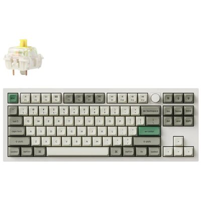 Klawiatura KEYCHRON Q3 Max Wireless Switch Gateron Jupiter Banana Biało-szaro-zielony