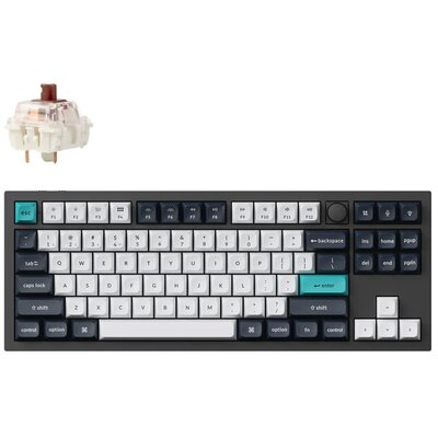 Klawiatura KEYCHRON Q3 Max Wireless Switch Gateron Jupiter Brown Czarno-biało-niebieski