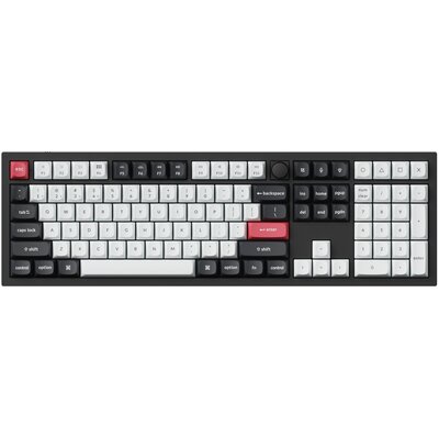Klawiatura KEYCHRON Q6 HE Wireless Switch Gateron Double-Rail Magnetic Nebula Czarno-biało-czerwony