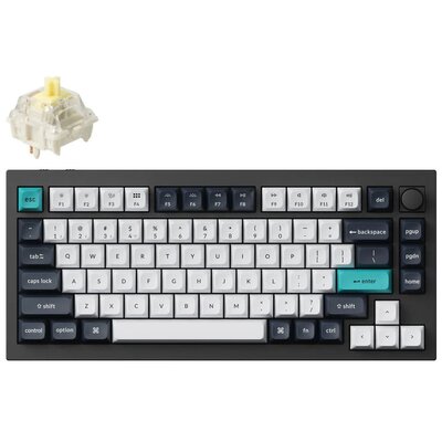 Klawiatura KEYCHRON Q1 Max Wireless Switch Gateron Jupiter Banana Czarno-biało-niebieski