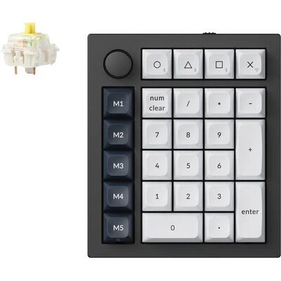 Klawiatura KEYCHRON Q0 Max Wireless Number Pad Switch Gateron Jupiter Banana Czarno-biały