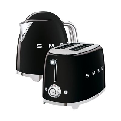 Czajnik SMEG KLF03BLEU Czarny + Toster SMEG TSF01BLEU Czarny