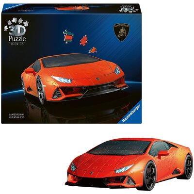 Puzzle 3D RAVENSBURGER Iconics Lamborghini Huracan Evo-Arancio 12008052 (158 elementów)