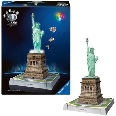 Puzzle 3D RAVENSBURGER Iconics Statua Wolności 12008027 (128 elementów)