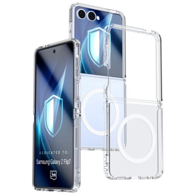 Etui 3MK Armor MagCase do Samsung Galaxy Z Flip 7 Przezroczysty