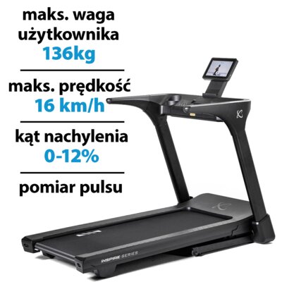 Bieżnia elektryczna INSPIRE FITNESS T4S 2238W 16km/h