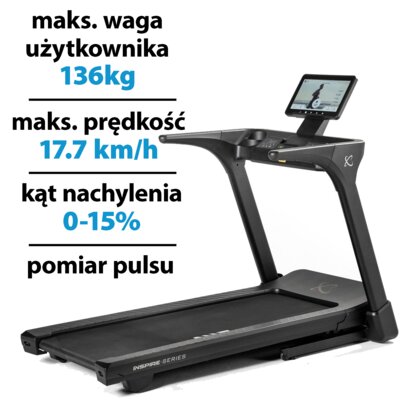 Bieżnia elektryczna INSPIRE FITNESS T5S 2982.8W 17.7km/h