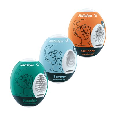 Masturbator SATISFYER Eggs Naughty, Savage, Crunchy (3 sztuki)