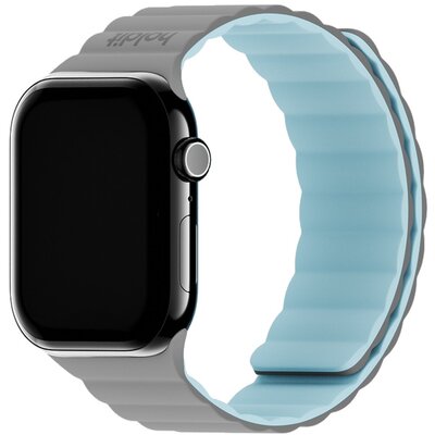 Pasek HOLDIT Silicone do Apple Watch 4/5/6/7/8/9/10/SE (40/41/42 mm) Niebiesko-szary