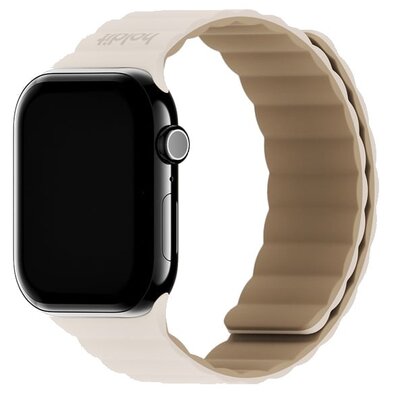 Pasek HOLDIT Silicone do Apple Watch 4/5/6/7/8/9/10/SE (40/41/42 mm) Jasnobeżowo-beżowy