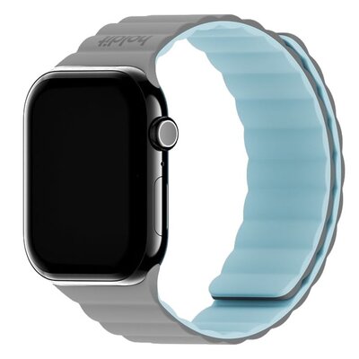 Pasek HOLDIT Silicone do Apple Watch 4/5/6/7/8/9/10/SE/Ultra (44/45/46/49 mm) Szaro-niebieski
