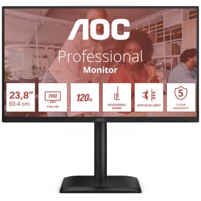 Monitor AOC 24E4CV 23.8" 1920x1080px IPS 120Hz 4 ms [GTG]