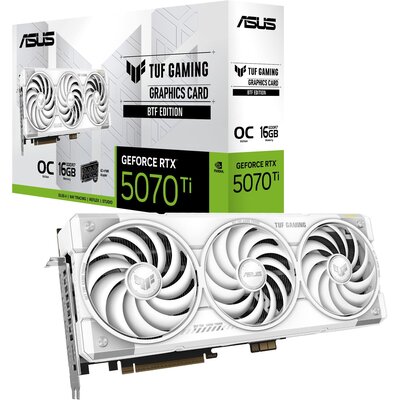 Karta graficzna ASUS TUF Gaming GeForce RTX 5070 Ti 16GB GDDR7 BTF White OC Edition DLSS 4