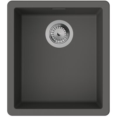 Zlewozmywak jednokomorowy HANSGROHE S52 43349290 Kamienny szary 40.6x45.6