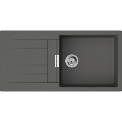 Zlewozmywak jednokomorowy z ociekaczem HANSGROHE S52 43358290 Kamienna szarość 50x100