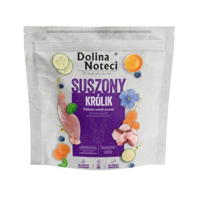 Karma dla psa suszona DOLINA NOTECI Premium Królik 1 kg