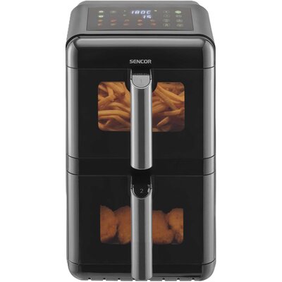 Air Fryer Frytkownica beztłuszczowa SENCOR SFR 1250BK 11.6l z podwójnym koszem, 10 automatycznymi programami i okienkiem do obserwacji postępów