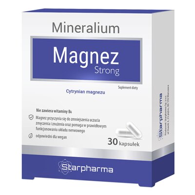 Magnez STARPHARMA Strong Cytrynian magnezu (30 kapsułek)