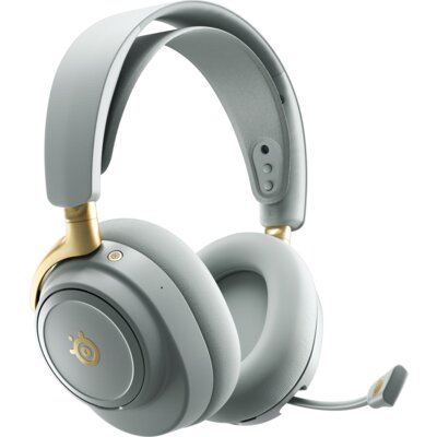 Słuchawki STEELSERIES Arctis Nova Elite Bezprzewodowe, Nauszne, ANC, Dźwięk przestrzenny Szaro-złoty