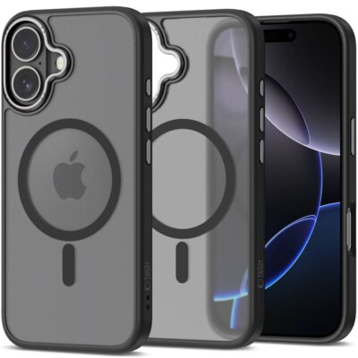 Etui TECH-PROTECT MagEdge MagSafe do Apple iPhone 17 Czarno-szary