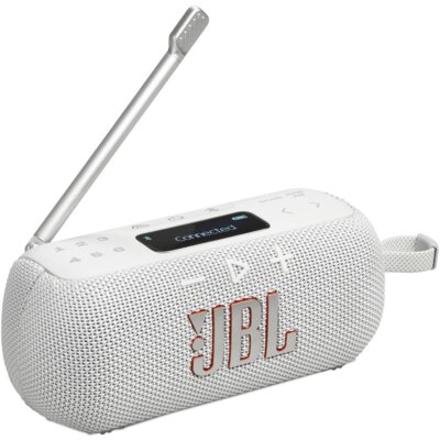 Radio JBL Tuner 3 Białe, Przenośne, Cyfrowe, Tuner FM/DAB/DAB+, Bateria 15 godzin, IPX68, Auracast, Zasilanie Akumulatorowe