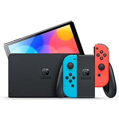 Konsola NINTENDO Switch Oled Czerwono-niebieska + Etui MAD DOG NSA500