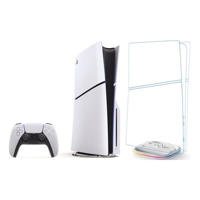 Konsola SONY PlayStation 5 Slim + Podstawka MAD DOG GPS100W Biały do konsoli PlayStation 5/PS5 Slim