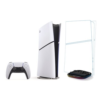 Konsola SONY PlayStation 5 Digital Slim + Podstawka MAD DOG GPS100K Czarny do konsoli PlayStation 5/PS5 Slim
