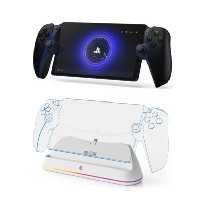 Kontroler SONY PlayStation Portal Nocna czerń + Stacja ładująca MAD DOG GPC550W Biały do PlayStation Portal