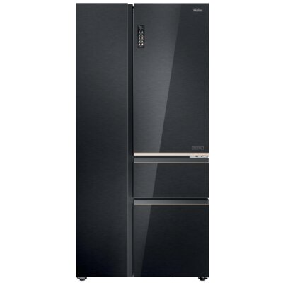 Lodówka SBS+ HAIER HSPR79F19DNGG w kolorze czarnym