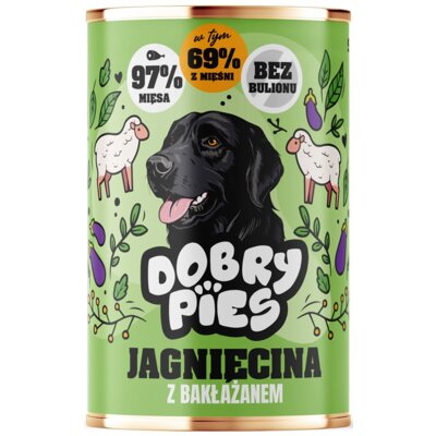 Karma dla psa DOBRY PIES Jagnięcina z bakłażanem 400 g