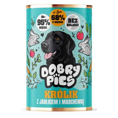 Karma dla psa DOBRY PIES Królik z jabłkiem i marchewką 400 g