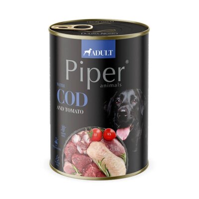 Karma dla psa PIPER Animals z dorszem i pomidorem 400 g