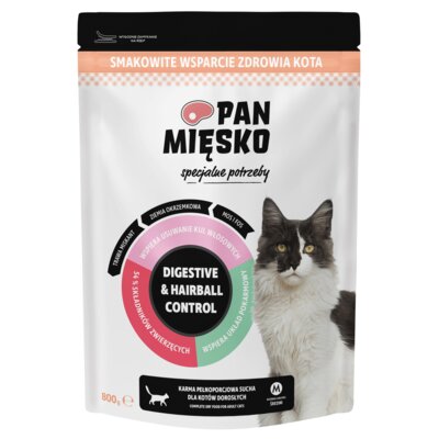 Karma dla kota PAN MIĘSKO Adult Digestive & Anti Haiball 800 g