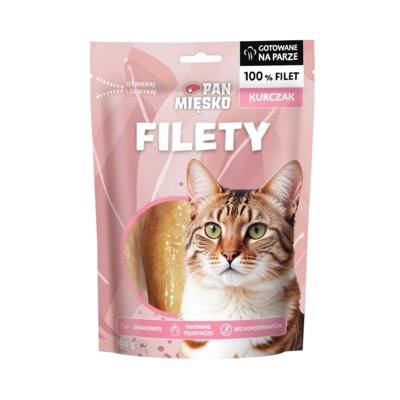 Przysmak dla kota PAN MIĘSKO Filety Kurczak 100 g