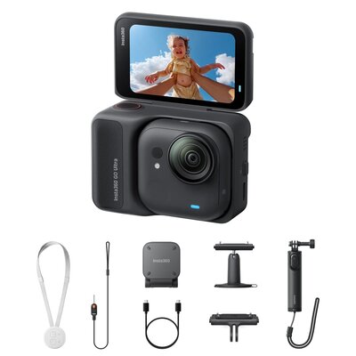 Kamera sportowa INSTA360 Go Ultra Creator Czarny, filmy 4K 60FPS, Wi-Fi, Bluetooth