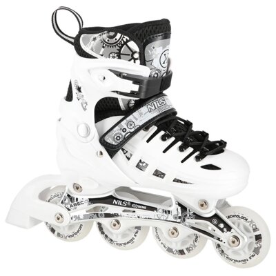 Łyżworolki NILS EXTREME NH10905 4w1 (rozmiar 35-38) Biało-czarny