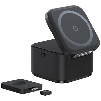 Ładowarka indukcyjna BASEUS MagPro 3w1 MagSafe 25W Czarny