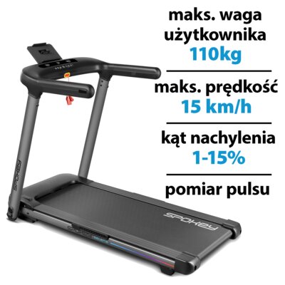 Bieżnia elektryczna SPOKEY Selena 1305W 14 km/h