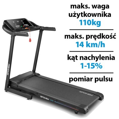 Bieżnia elektryczna SPOKEY Hype 1305W 14 km/h