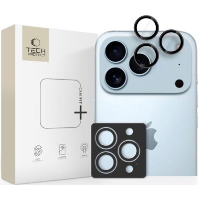 Nakładka na obiektyw TECH-PROTECT Camring Fit+ do Apple iPhone 14 Pro/14 Pro Max/15 Pro/15 Pro Max/16 Pro/16 Pro Max/17 Pro/17 Pro Max Czarny