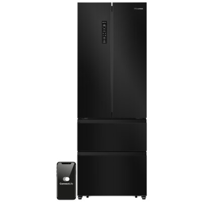 Lodówka HISENSE RF5S454GSFE No Frost Plus 200cm Czarna Skyline Metal Cooling SuperFreeze