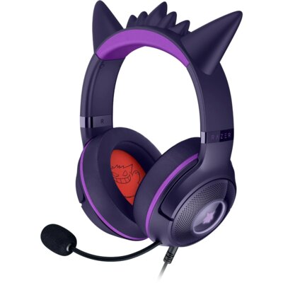 Słuchawki RAZER Kraken Kitty V2 Gengar Edition Nauszne, Dźwięk przestrzenny Fioletowy