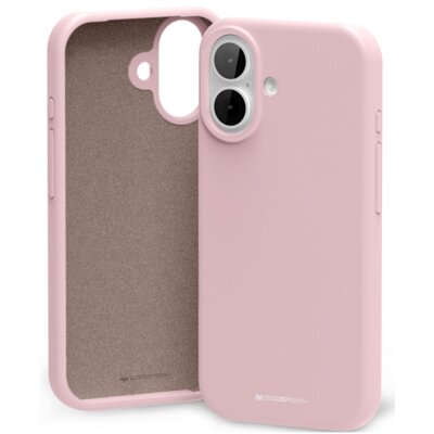 Etui MERCURY Silicone do Apple iPhone 17 Różowo-piaskowy
