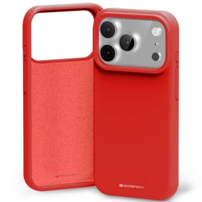 Etui MERCURY Silicone do Apple iPhone 17 Pro Czerwony