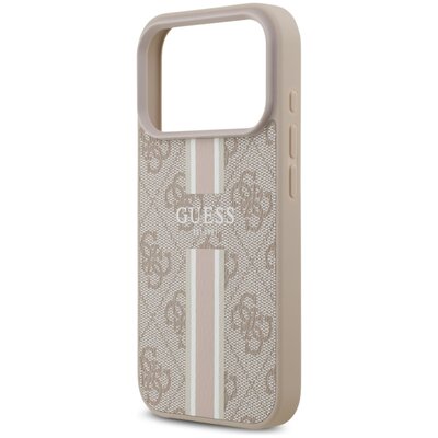 Etui GUESS 4G Printed Stripes MagSafe do Apple iPhone 17 Pro Różowy